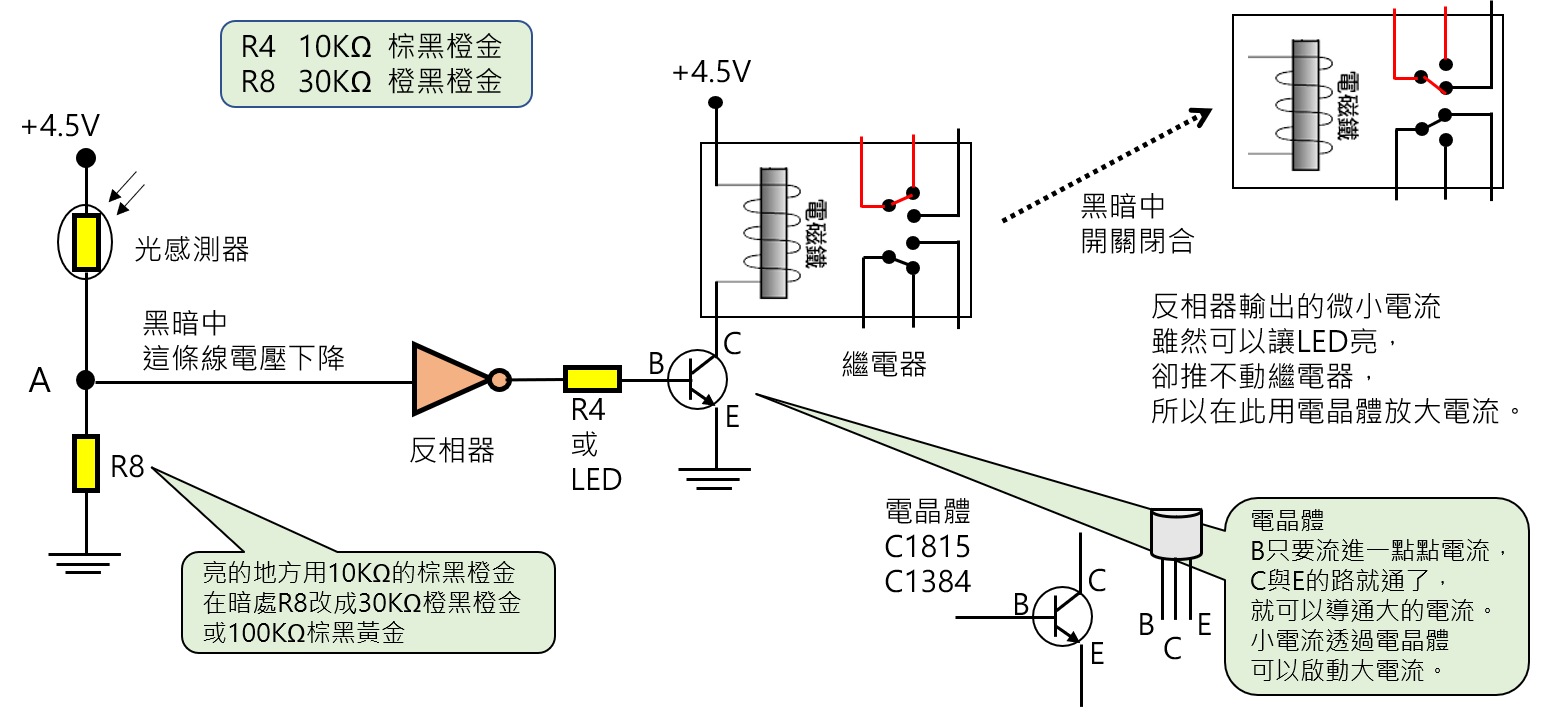 自動感光路燈電路圖