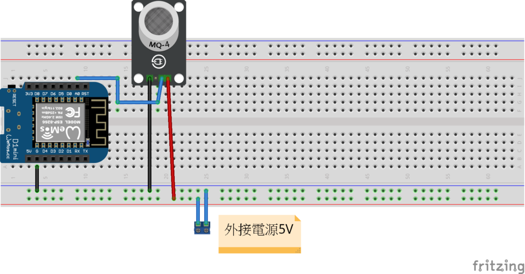 MQ-4 外接電源電路接線圖